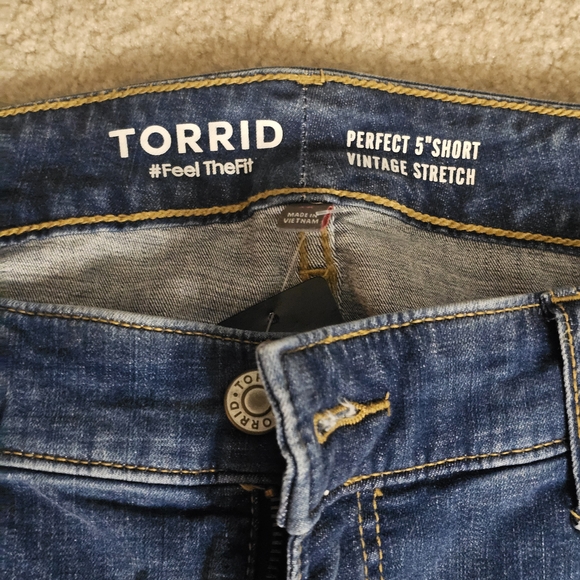 Torrid Blue Denim Shorts - Picture 3 of 5
